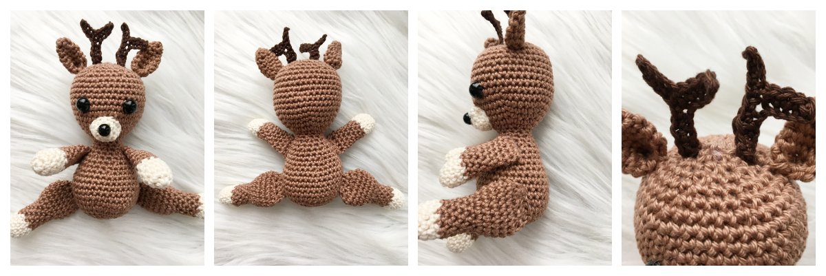 Blog-Inhaltsbild für 'Rentiermädchen Lyra, kostenlose Häkelanleitung'